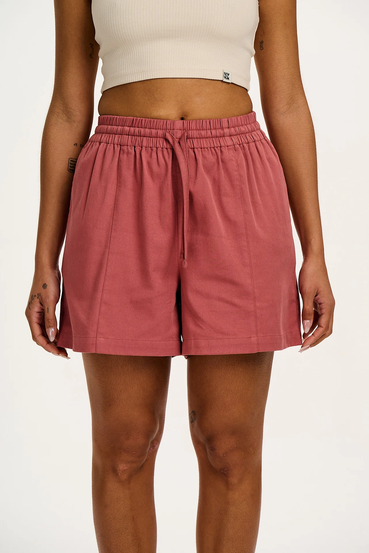 Charlie - Cotton Shorts in Dusky Pink - Image 4
