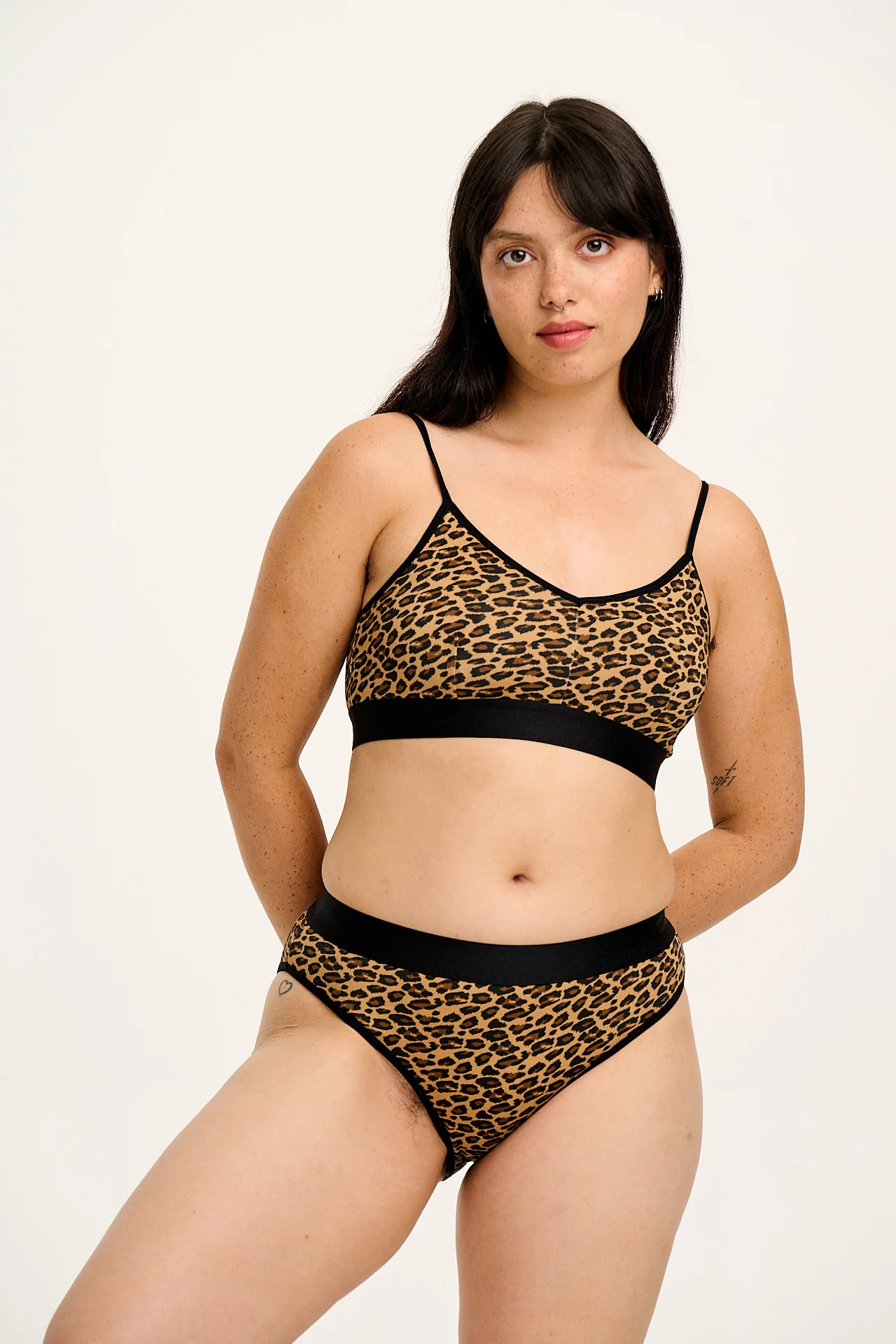 Cora - Cotton & Bamboo Bikini Pant in Leopard Print - Image 6