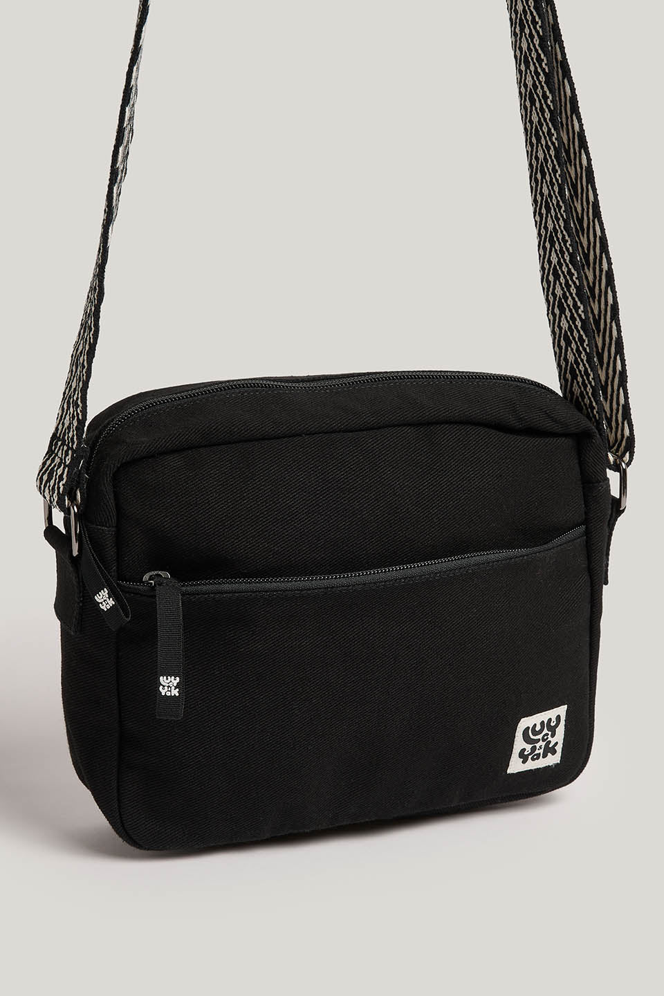 Dara - Cotton Crossbody Bag in Black - Image 2