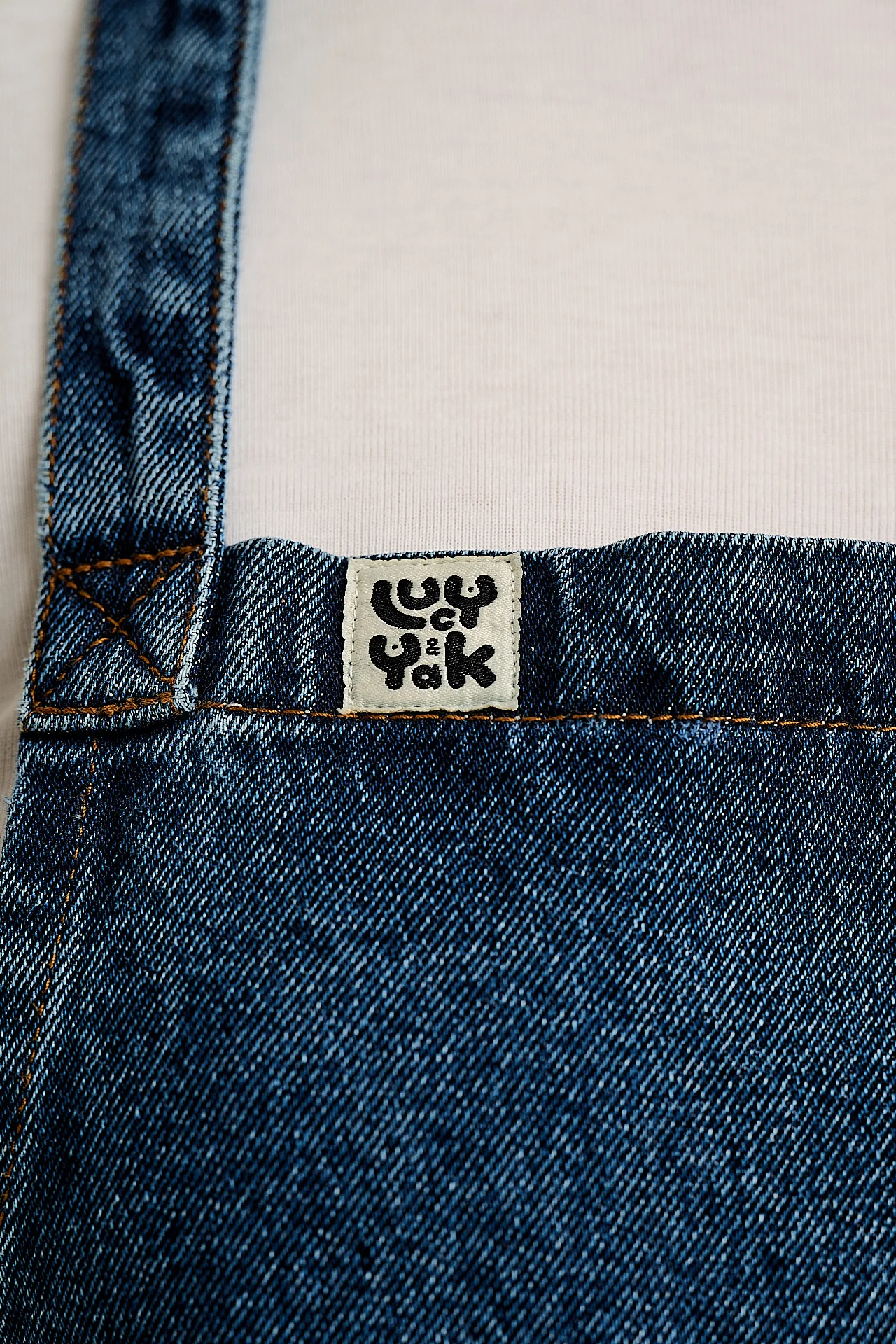 Amaia - Heavyweight Denim Apron in Mid Wash Blue - Image 5