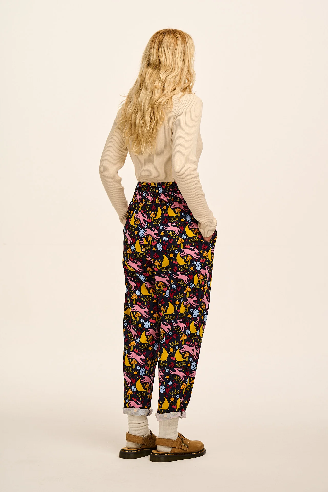 L.E. Alexa - Cotton Trousers in Bunnies Print - Image 6