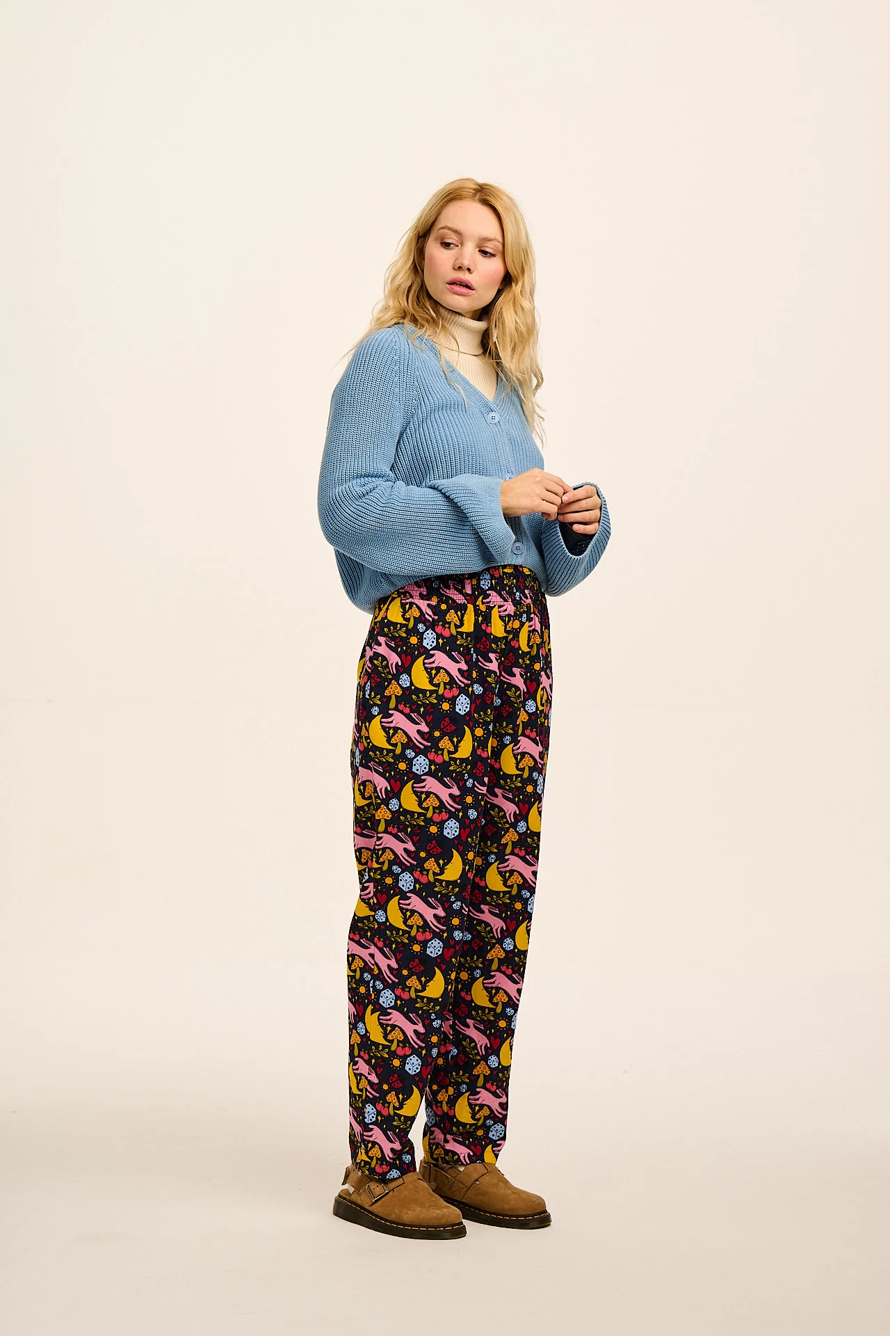 L.E. Alexa - Cotton Trousers in Bunnies Print - Image 7