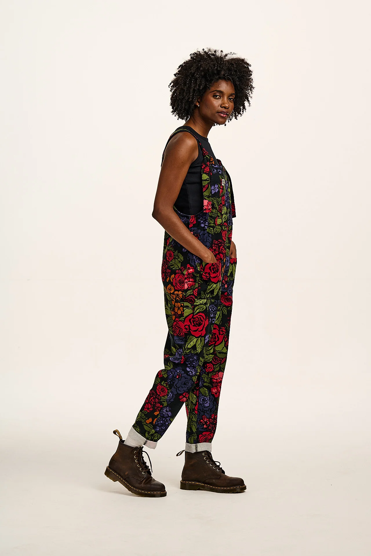 Original - Cotton Dungarees in Maria Print - Image 4