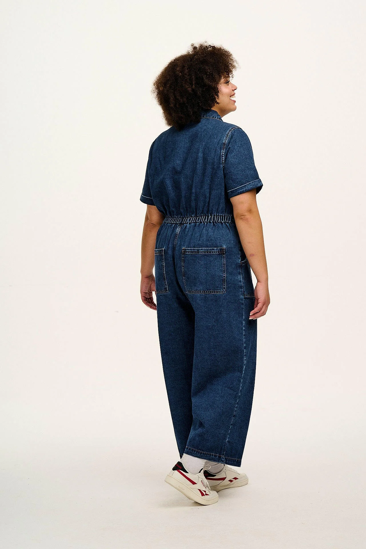 Ragan - Denim Jumpsuit in Mid Wash Blue - Image 10