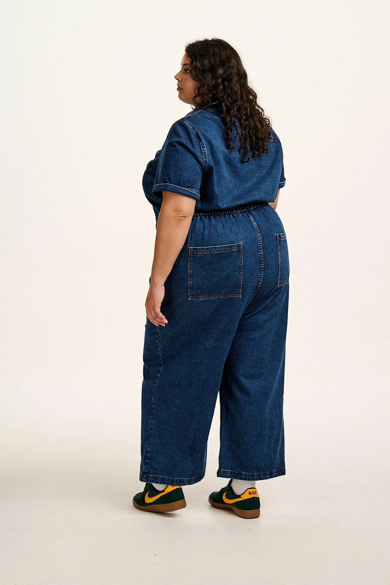 Ragan - Denim Jumpsuit in Mid Wash Blue - Image 9