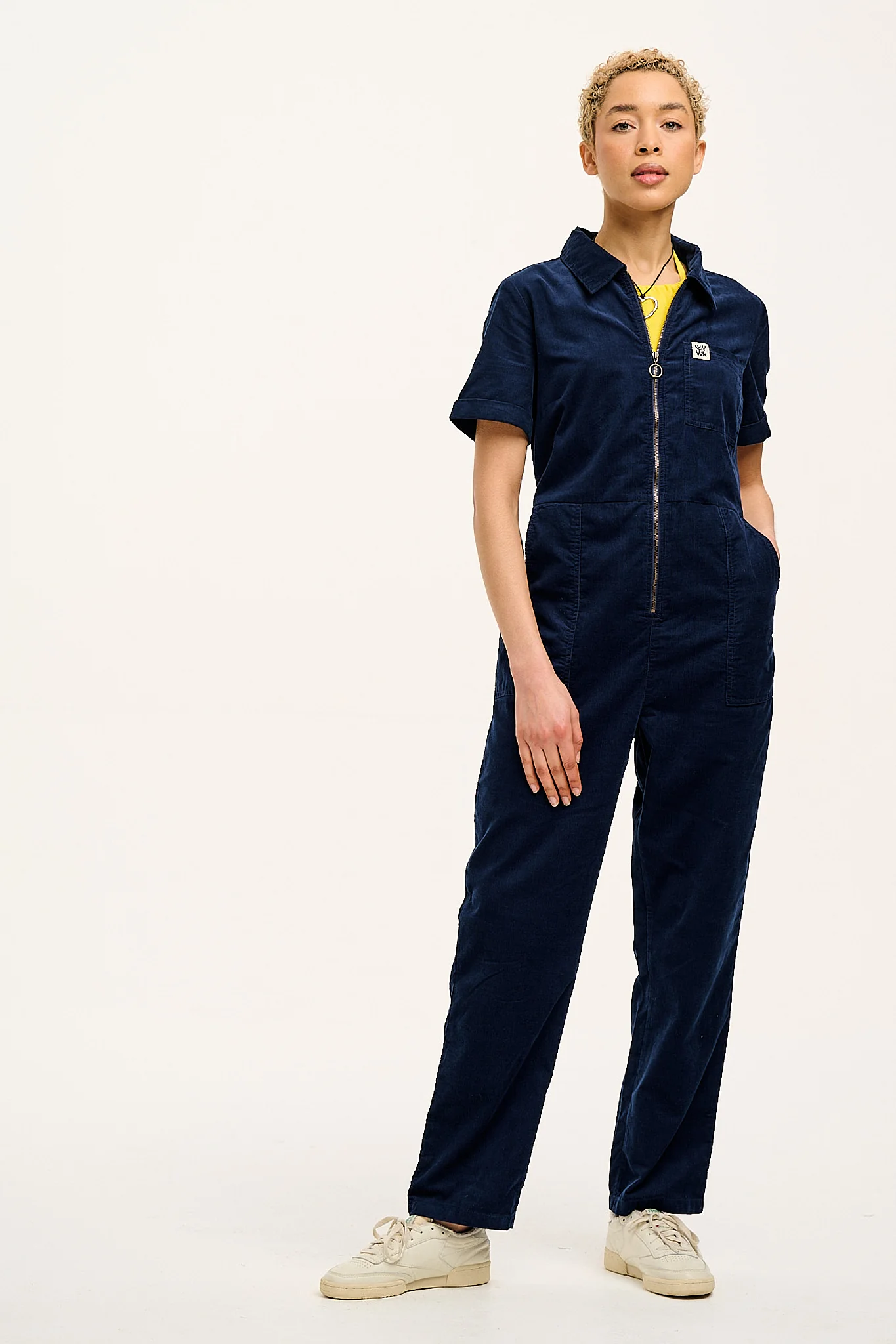 Rex - Corduroy Jumpsuit in Navy - Image 5