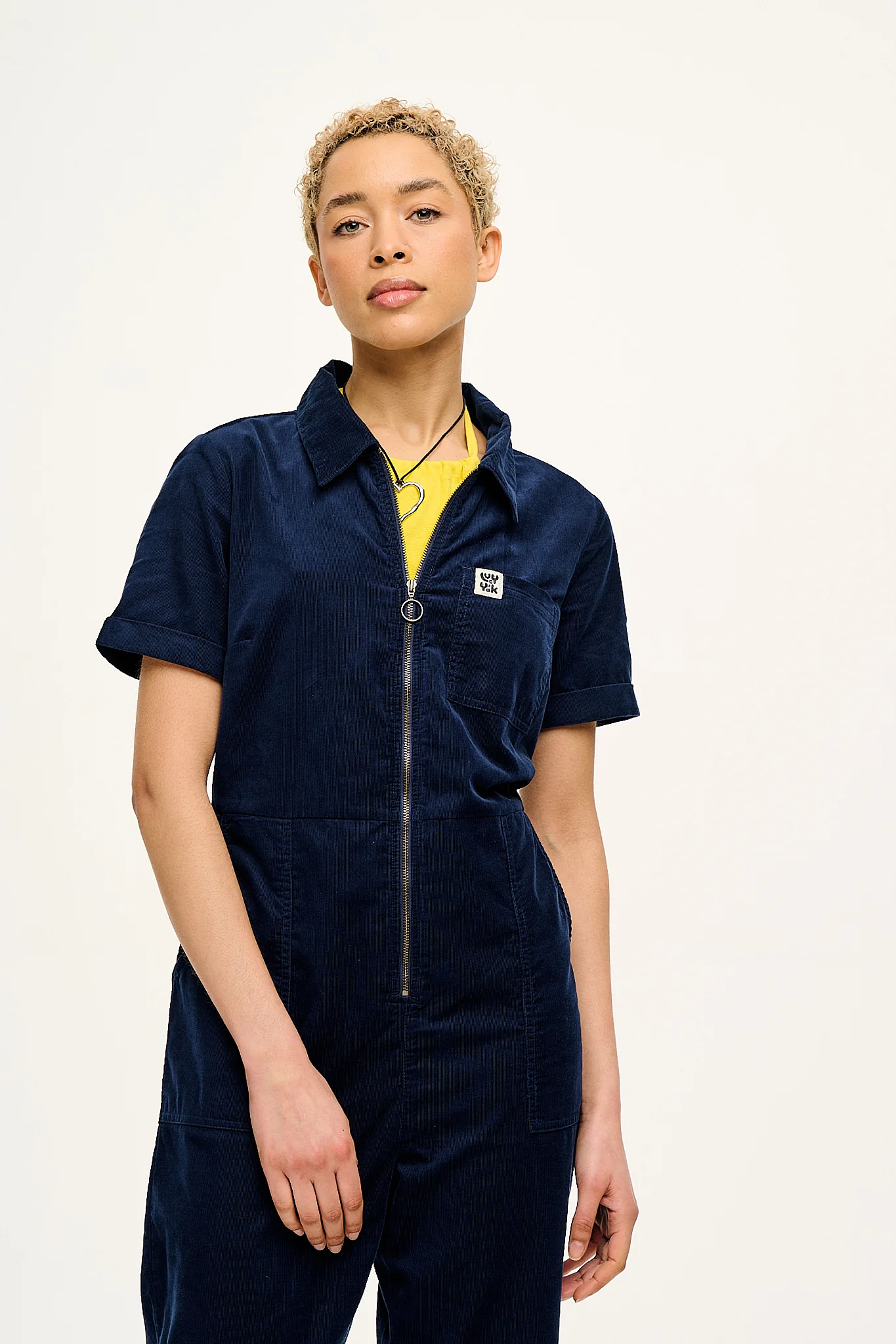Rex - Corduroy Jumpsuit in Navy - Image 6